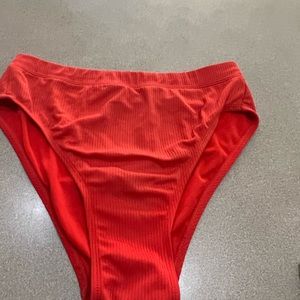 Size Medium Red Ribbed Bathing Suit 👙 Bottom